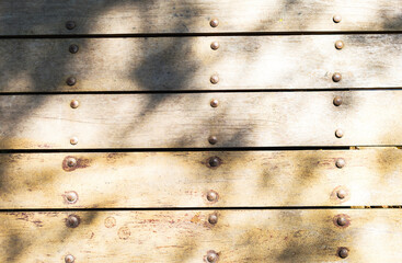 Old wooden floor design background, outdoor day light