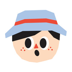 Cute boy vector illustration in flat color design