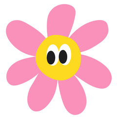 Cute flower vector illustration in flat color design