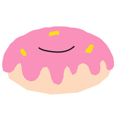 Donut vector illustration in flat color design
