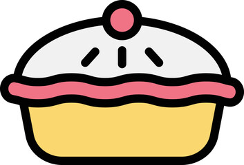 Pie Vector Icon Design Illustration