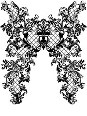 Abstract design print on plain base 