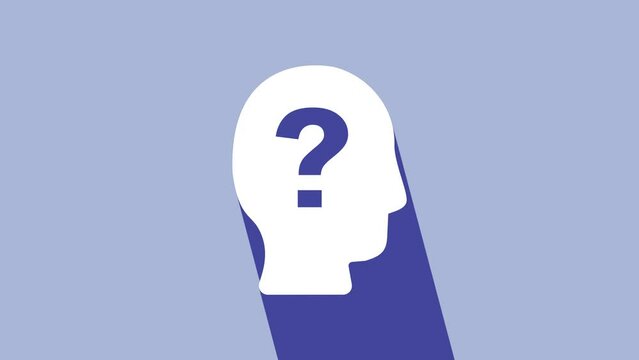 White Worker icon isolated on purple background. Business avatar symbol user profile icon. Male user sign. 4K Video motion graphic animation