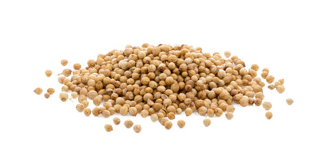 Coriander seeds isolated on transparent png - obrazy, fototapety, plakaty