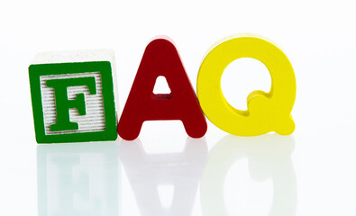 Word FAQ on white background