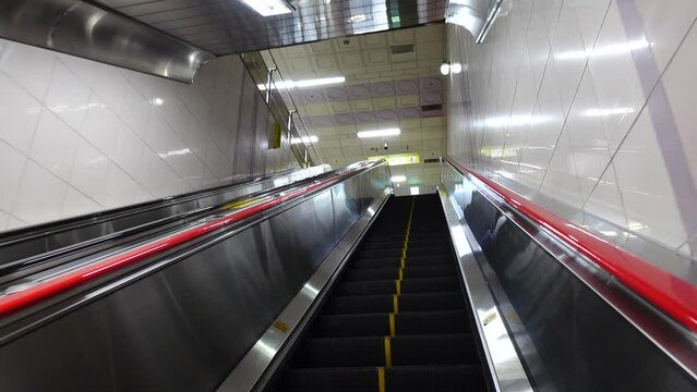 escalator in metro station