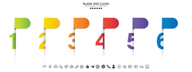 Blank and clean. Steps business data visualization timeline process infographic template design