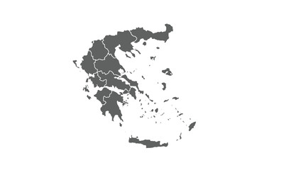 Greece map isolated on white background.for annual infographics report website layout