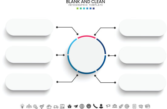 Blank and clean. Steps business data visualization timeline process infographic template design
