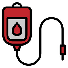 blood bag filled outline icon