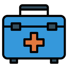 medical kit filled outline icon