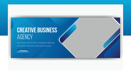 Creative business agency Facebook cover template design 