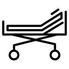 hospital bed outline icon