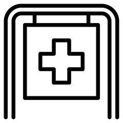 hospital outline icon