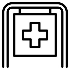 hospital outline icon