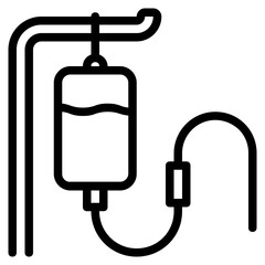 saline bag outline icon