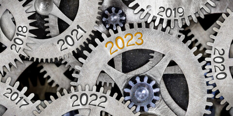 Metal Wheels with New Year 2023