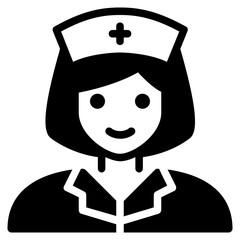 nurse glyph icon