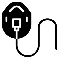 oxygen mask glyph icon