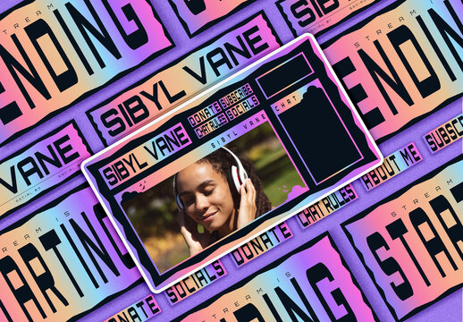 Colourful Gradient Twitch Stream Overlay