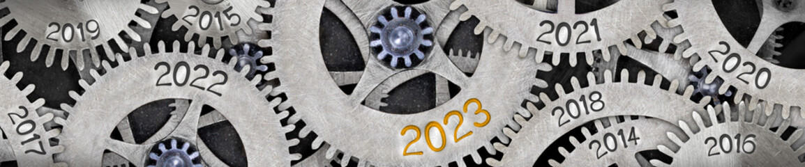 Metal Wheels with New Year 2023