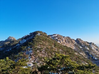 mountain landscape with blue sky