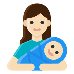 babysitter flat icon