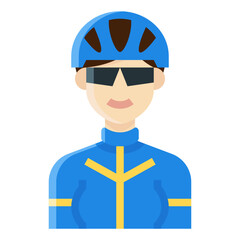 cycling flat icon