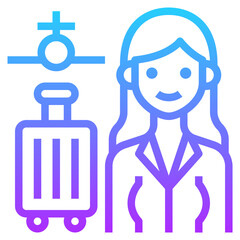 traveling gradient line icon