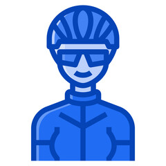 cycling blue icon