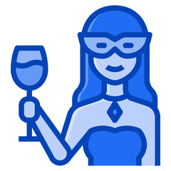 party blue icon