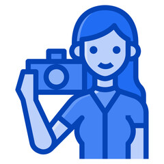 photographer blue icon