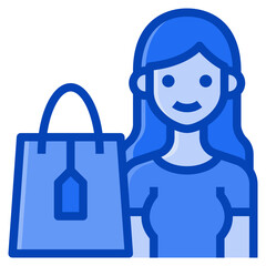 shopping blue icon