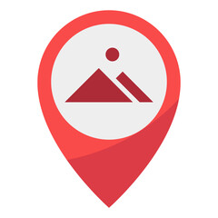 mountain flat icon