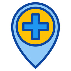 hospital two tone icon