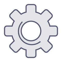 Gear mechanism, processing or loading icon, progress vector