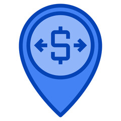 Obraz premium exchange blue icon