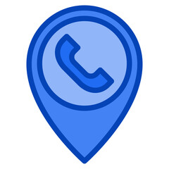 phone blue icon