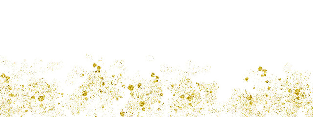 Gold splash particles isolated, overlay metallic background, luxury golden texture, small glitter points illustration - 553685308