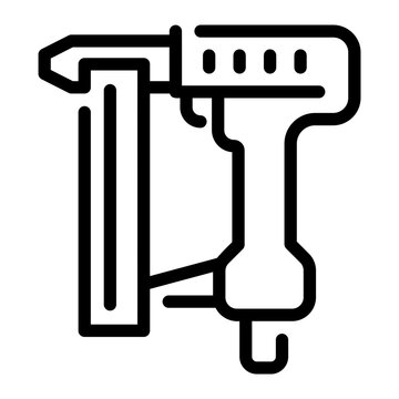 Nail Gun Line Icon