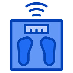 Obraz premium weighing blue icon