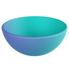 half sphere 3d render icon with transparent background