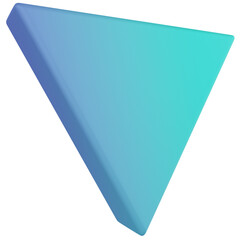 prism triangular 3d render icon with transparent background
