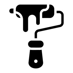 paint roller glyph icon
