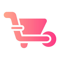 wheel barrow gradient icon