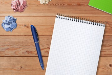 Open clean notebook on office desk