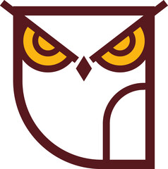 Owl bird color illustration