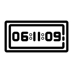 digital clock icon