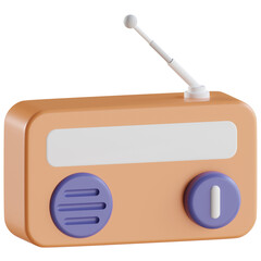 radio set 3d render icon