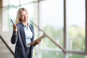 Young smart business person posing